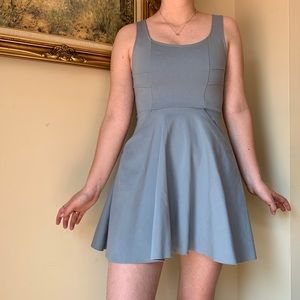 a line blue dress